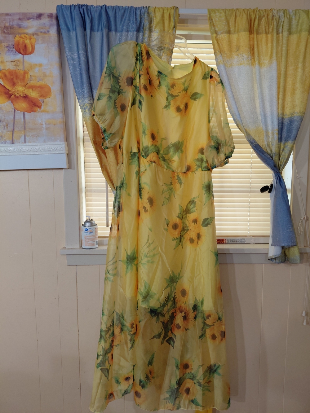 Yellow Sunflower Maxi Dress - Lightweight Floral Summer Dress Size 18 Shein